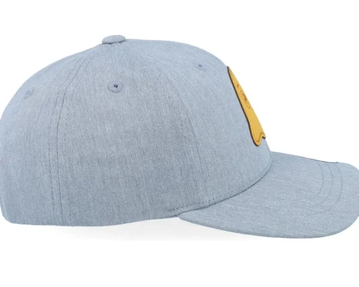 Kids Cute Blob Character Engraved Patch Heather Grey Adjustable - Kiddo Cap