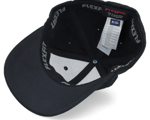 Kids Cute Cat Black Flexfit - Kiddo Cap