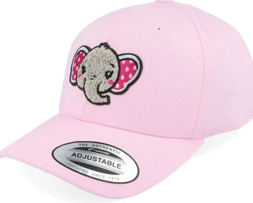 Kids Cute Elephant Chenille Pink Adjustable - Kiddo Cap