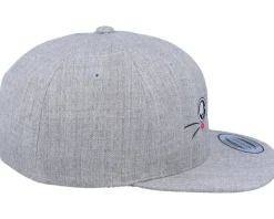 Kids Cute Eyes Heather Grey Snapback - Kiddo Cap