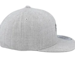 Kids Dino Skull T-Rex Heather Grey Snapback - Kiddo Cap