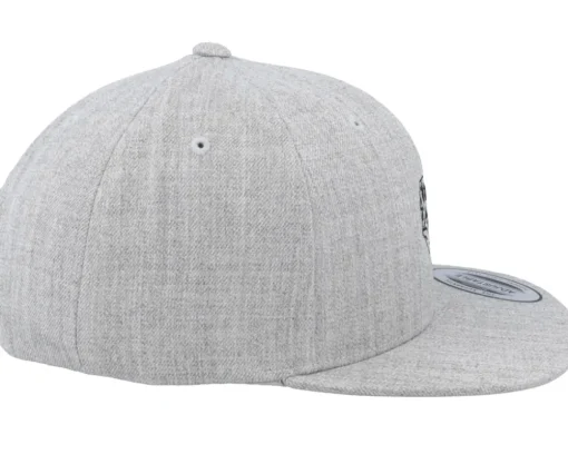 Kids Dino Skull T-Rex Heather Grey Snapback - Kiddo Cap