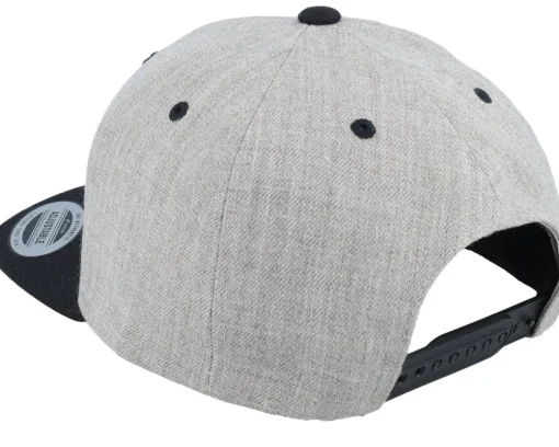Kids Dinosaur T-rex Heather Grey/Black Snapback - Kiddo Cap