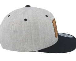 Kids Dinosaur T-rex Heather Grey/Black Snapback - Kiddo Cap