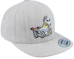 Kids Dog Luxury Car Kids Heather Grey Snapback - Kiddo Cap
