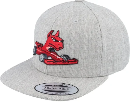 Kids Dog Luxury Car Kids Heather Grey Snapback - Kiddo Cap