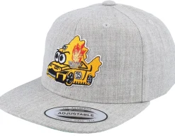 Kids Dog Luxury Car Kids Heather Grey Snapback - Kiddo Cap