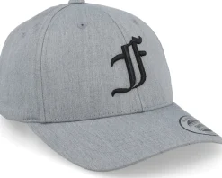 Kids F Letter 3d Heather Grey Adjustable - Kiddo Cap