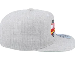 Kids Fire Truck Logo Heather Grey Snapback - Kiddo Cap