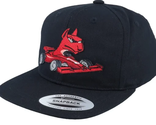 Kids Fish Racing Car Toddler Black Snapback - Kiddo Cap