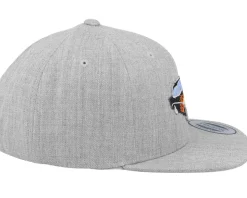 Kids Flaming Car Heather Grey Snapback - Kiddo Cap