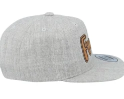 Kids Frans Engraved Patch Heather Grey Snapback - Kiddo Cap