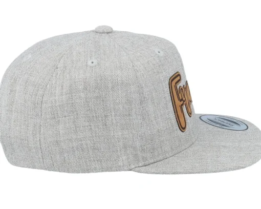 Kids Frans Engraved Patch Heather Grey Snapback - Kiddo Cap
