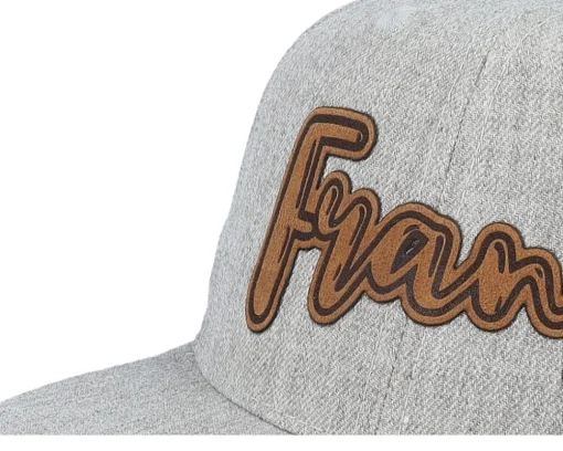Kids Frans Engraved Patch Heather Grey Snapback - Kiddo Cap