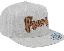Kids Frans Engraved Patch Heather Grey Snapback - Kiddo Cap