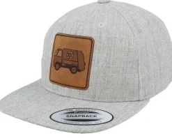 Kids Garbage Truck Engraved Patch Heather Grey - Kiddo Cap