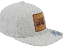 Kids Garbage Truck Engraved Patch Heather Grey - Kiddo Cap