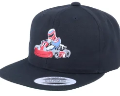 Kids Gokart Racer Black Snapback - Kiddo Cap