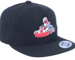 Kids Gokart Racer Black Snapback - Kiddo Cap