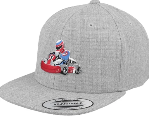 Kids Gokart Racer Heather Grey Snapback - Kiddo Cap