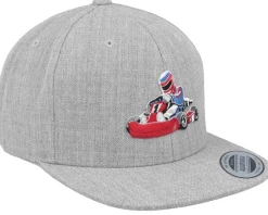 Kids Gokart Racer Heather Grey Snapback - Kiddo Cap