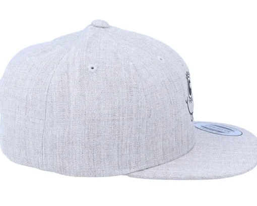 Kids Goofy Smile Heather Grey Snapback - Kiddo Cap