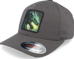 Kids Green Dragon Charcoal Adjustable - Kiddo Cap