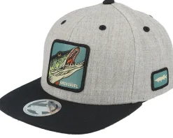 Kids Grisjävel Heather Grey/Black Snapback - Skillfish