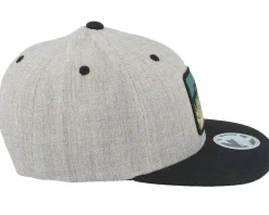 Kids Grisjävel Heather Grey/Black Snapback - Skillfish