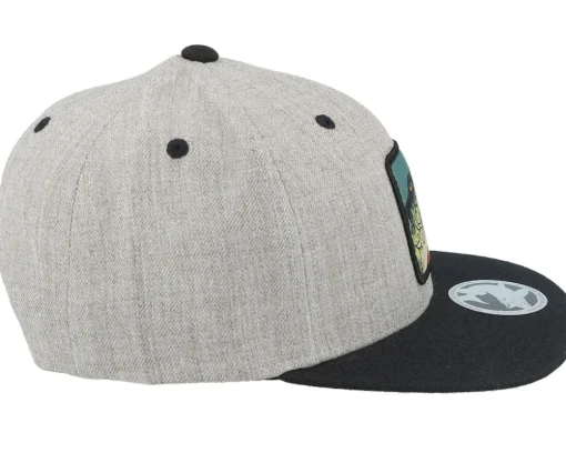 Kids Grisjävel Heather Grey/Black Snapback - Skillfish