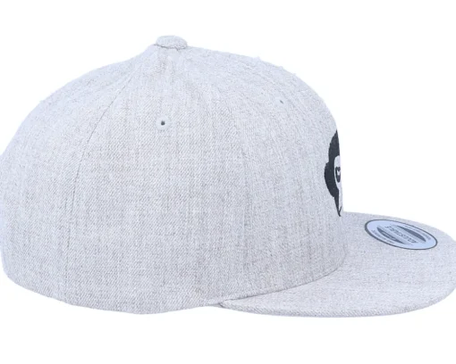 Kids Grumpy Monkey Heather Grey Snapback - Kiddo Cap