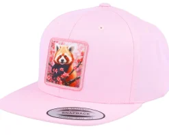 Kids Happy Panda Pink Snapback - Kiddo Cap