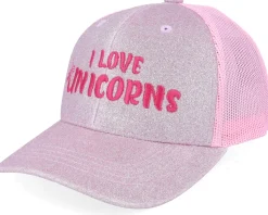 Kids I Love Unicorns Pink Glitter/Pink Trucker - Unicorns