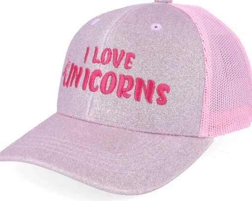 Kids I Love Unicorns Pink Glitter/Pink Trucker - Unicorns