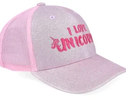 Kids I Love Unicorns Pink Glitter/Pink Trucker - Unicorns