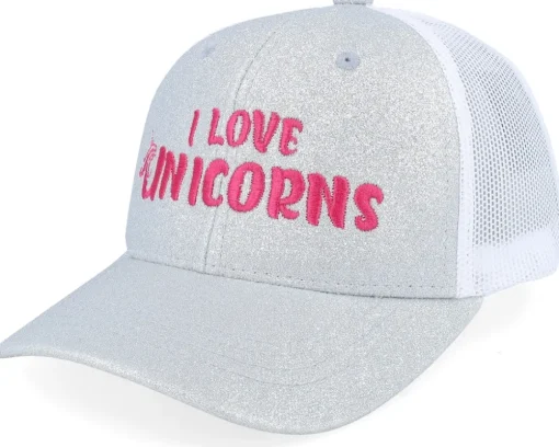 Kids I Love Unicorns Pink Glitter/Pink Trucker - Unicorns