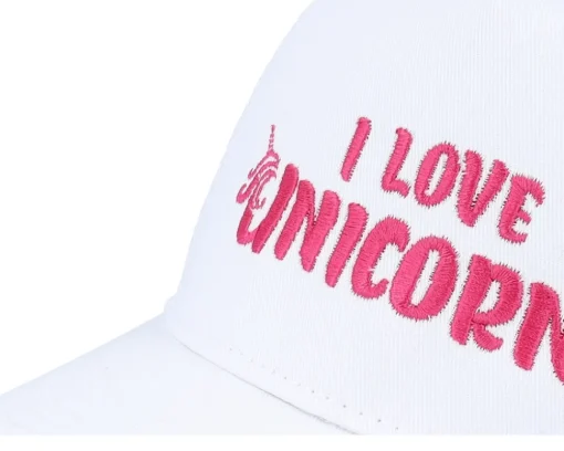 Kids I Love Unicorns White/White A-Frame Trucker - Unicorns