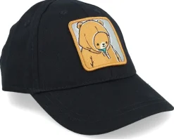Kids Infant Smiling Teddy Black Adjustable - Kiddo Cap