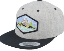 Kids Island Patch Heather Grey/Black Snapback - Wild Spirit