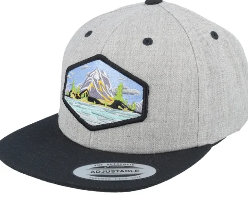 Kids Island Patch Heather Grey/Black Snapback - Wild Spirit