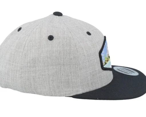 Kids Island Patch Heather Grey/Black Snapback - Wild Spirit