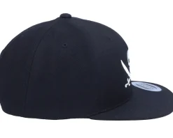 Kids Jolly Roger Pirate Black Snapback - Kiddo Cap