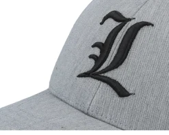 Kids L Letter 3d Heather Grey Adjustable - Kiddo Cap