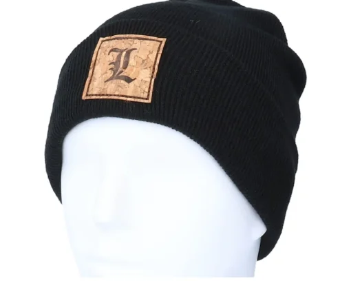 Kids L Letter Patch Black Cuff - Kiddo Cap