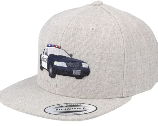 Kids La Police Car Heather Grey Snapback - Kiddo Cap