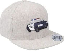 Kids La Police Car Heather Grey Snapback - Kiddo Cap