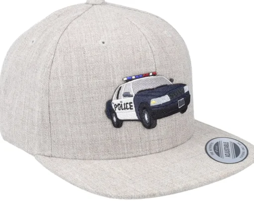 Kids La Police Car Heather Grey Snapback - Kiddo Cap
