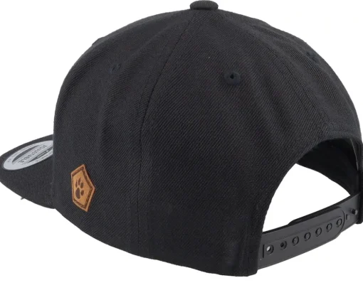 Kids Leopard Leo Patch Black Snapback - Kiddo Cap
