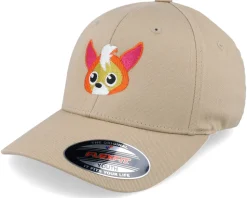 Kids Litte Fox Head Khaki Flexfit - Kiddo Cap