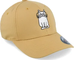 Kids Little Cat With Glasses Curry Flexfit - Kiddo Cap